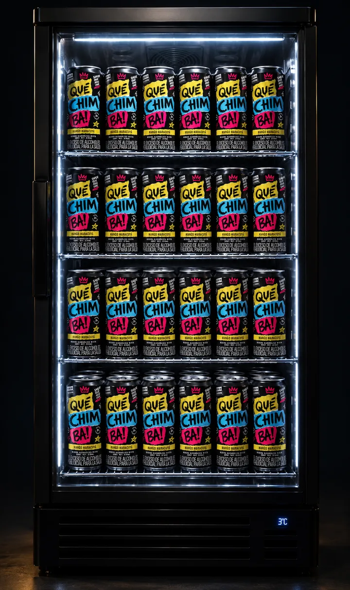 Nevera llena de latas Qué Chimba